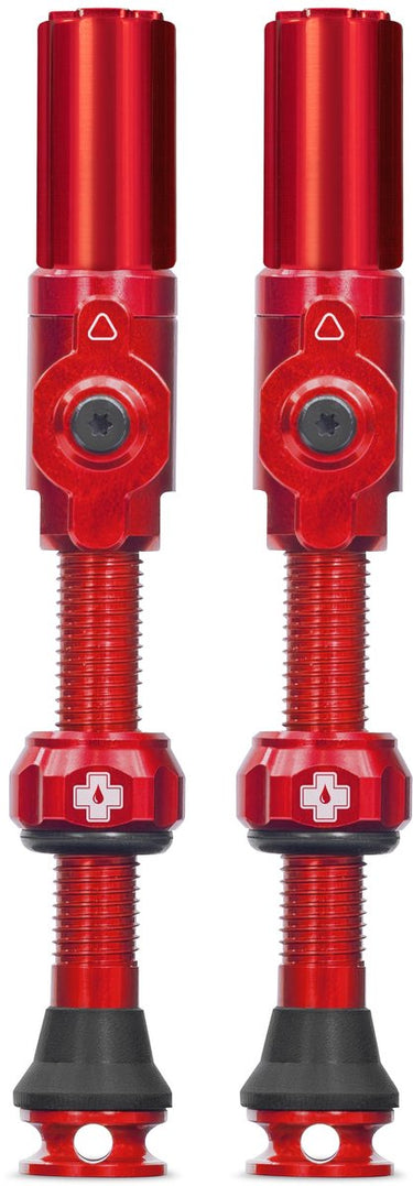 Muc-off tubeless ventiel big bore hybrid large red auto schräder ventiel 45mm