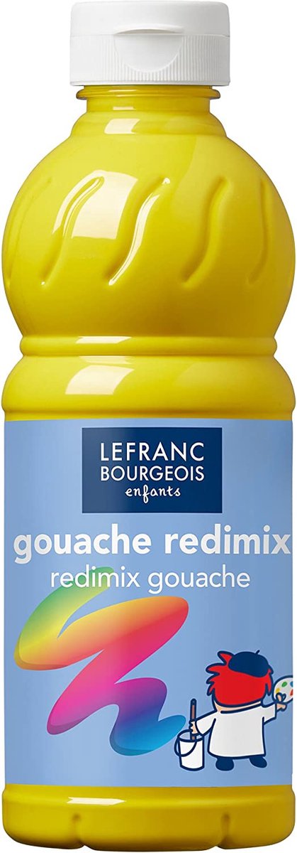 Lefranc bourgeois l b plakkaatverf redimix primary yellow 500ml