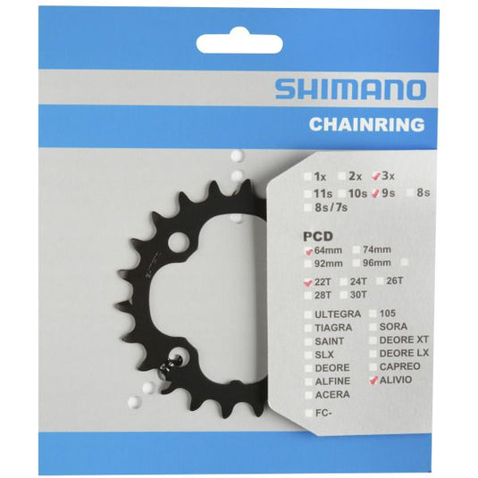 Shimano Kettingblad 22T Deore Fc-M590 Zwart