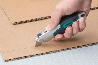Wolfcraft - 2 in 1 duo uitschuifmes met twee lemmeten - mes - 4200000