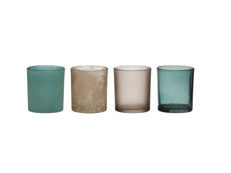 Load image into Gallery viewer, Hakbijl glass theelichthouderset 4-delig ø8xh9cm
