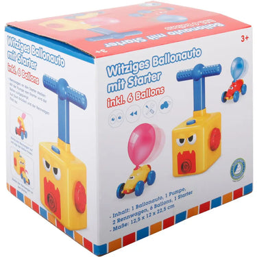 Vedes grappige ballonen auto (2 stuks) met starter
