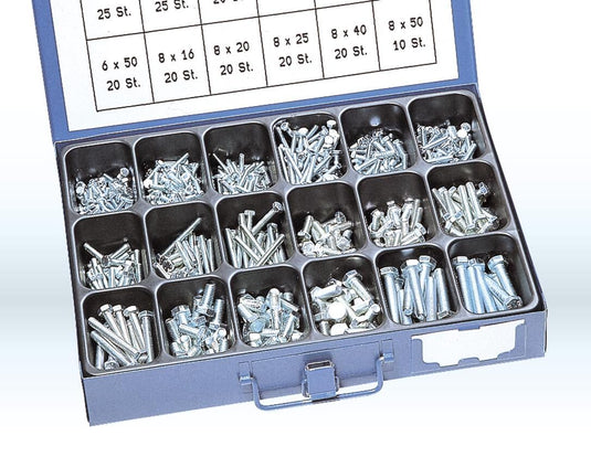Dresselhaus assortiment zeskantbouten sort.steel screws din 933 8545