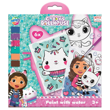 Moxy schilderen met water gabby's poppenhuis, 7dlg.