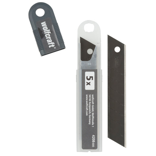 Wolfcraft abbrechklingen | 18mm | zwart | 5 stuks - 4208100