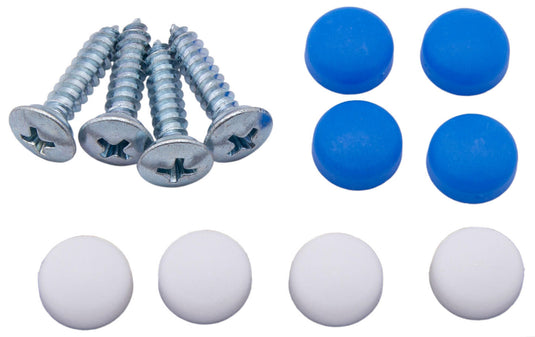 Dresselhaus assortiment nummerbordchroeven license plate number sb-m 4.8x19 caps(blue+white)
