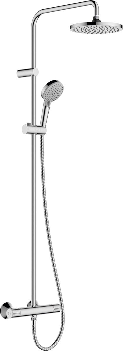 Hansgrohe vernis blend - showerpipe - 200mm maat - 1 straalfunctie - chroom - met thermostaat
