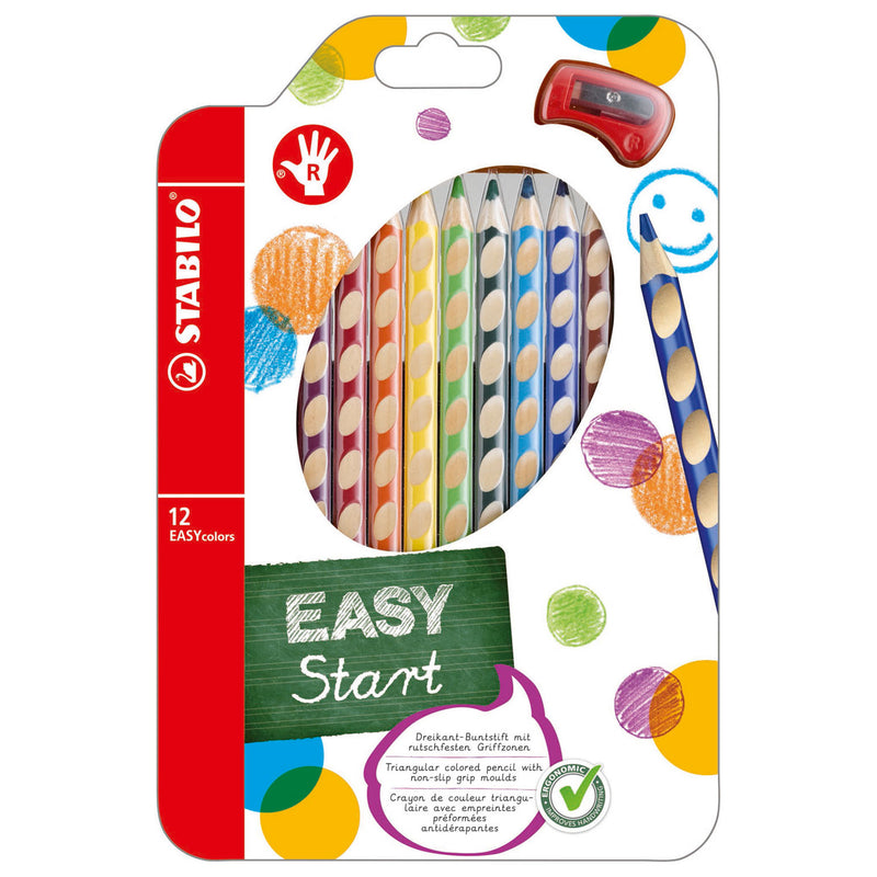 Load image into Gallery viewer, Stabilo easycolors kleurpotloden rechtshandig - 12 st. + puntenslijper
