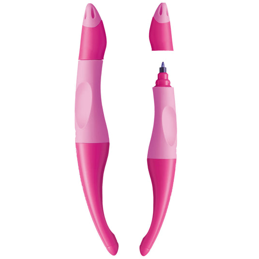 Stabilo easyoriginal - ergonomische rollerball - rechtshandig - blauwe inkt - navulbaar - roze