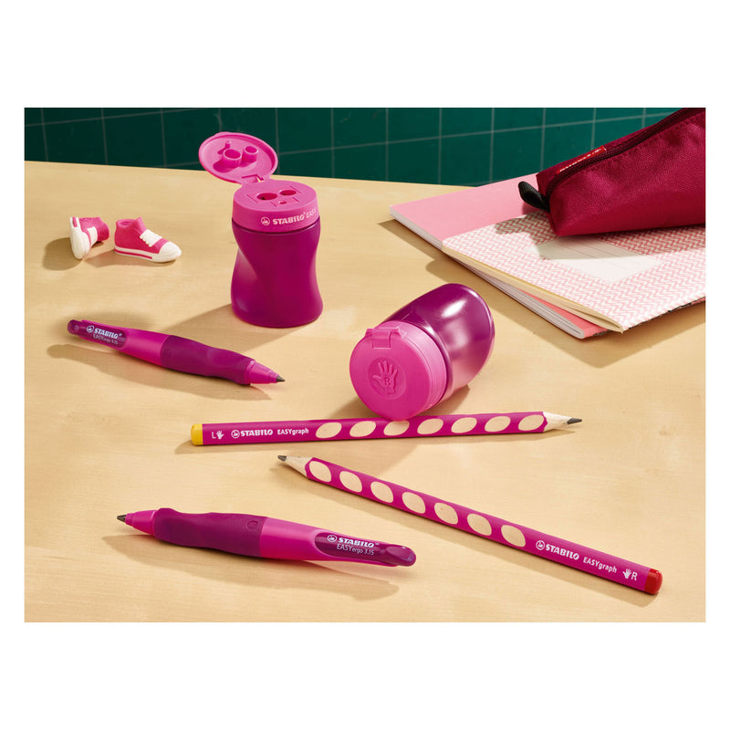 Load image into Gallery viewer, Stabilo easysharpener - 3 in 1 puntenslijper - rechts - roze
