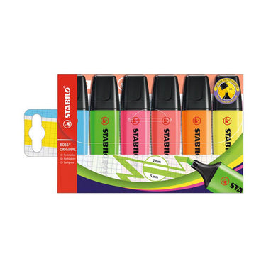 Stabilo boss original - markeerstift - set met 6 stuks