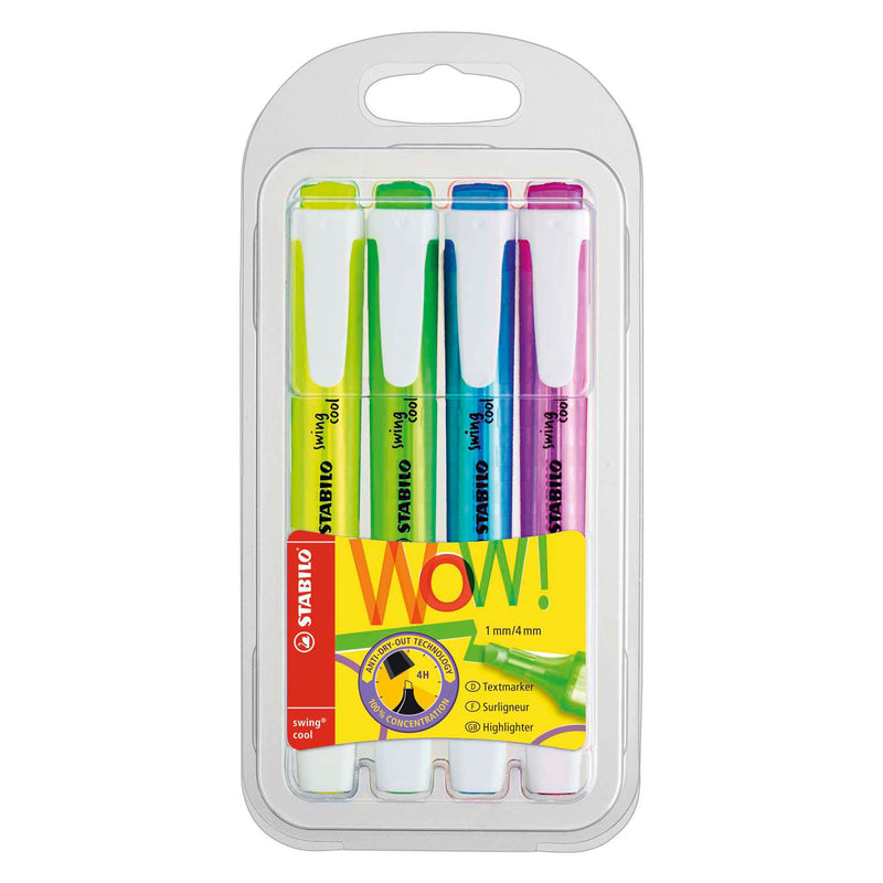 Load image into Gallery viewer, Stabilo swing cool - markeerstift - set met 4 stuks
