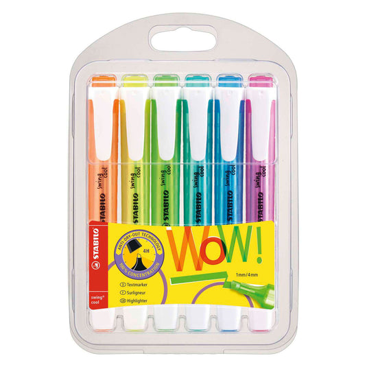 Stabilo swing cool - markeerstift - set met 6 stuks