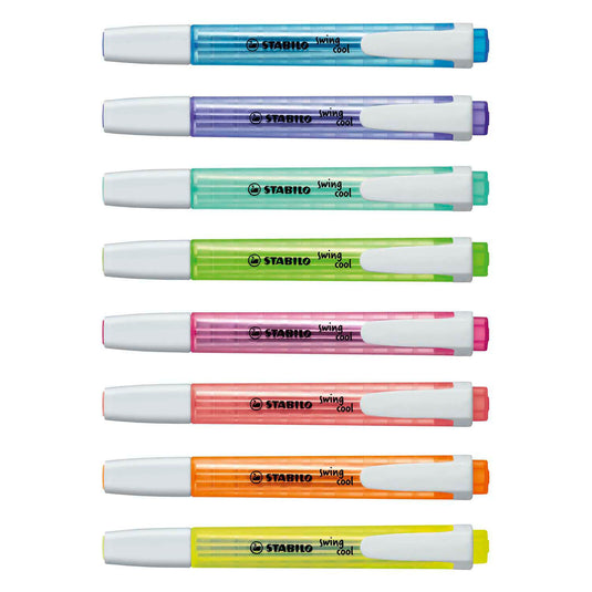 Stabilo swing cool - markeerstift - set met 8 stuks