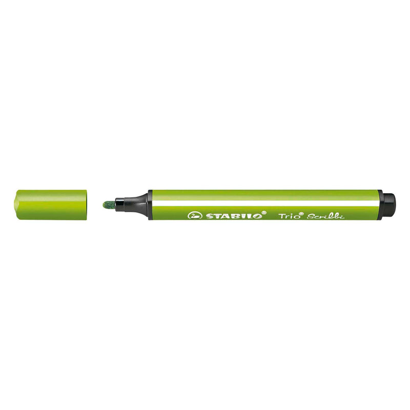 Load image into Gallery viewer, Stabilo trio scribbi - viltstift met meeverende punt - lichtgroen
