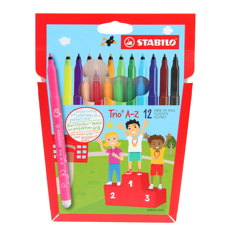 Load image into Gallery viewer, Stabilo trio a-z - viltstift - set met 12 stuks
