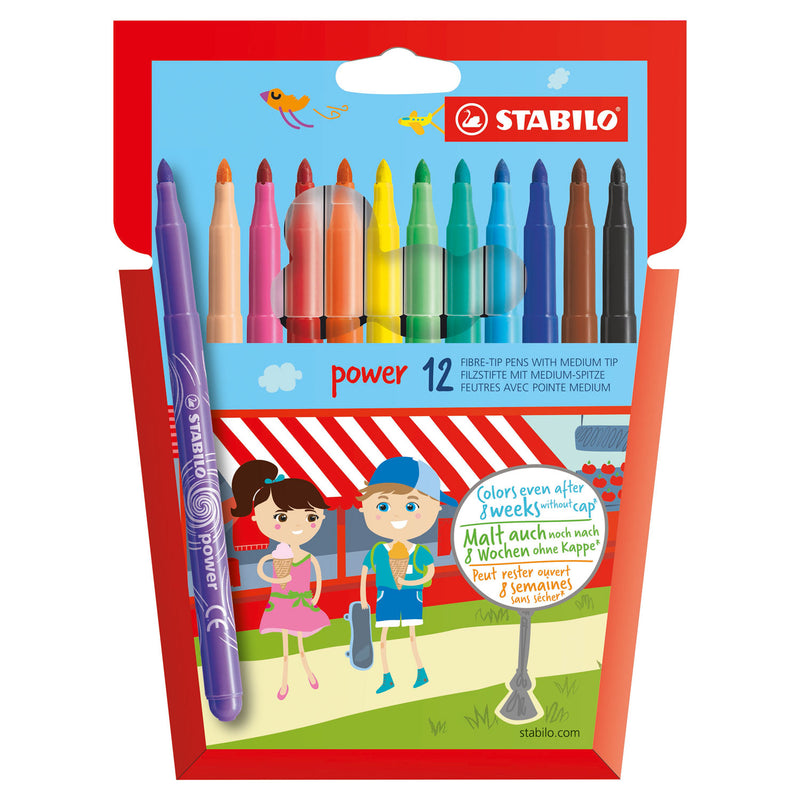 Load image into Gallery viewer, Stabilo power - viltstift - set met 12 stuks
