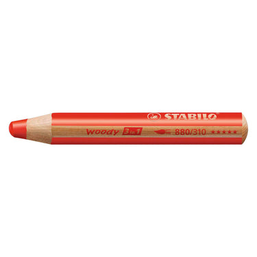 Stabilo woody 3 in 1 - multitalent potlood - rood - per stuk