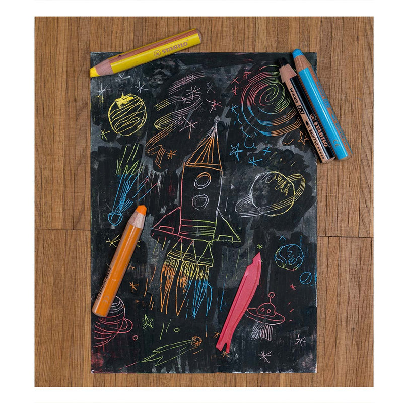 Load image into Gallery viewer, Stabilo https: www.cchobby.nl woody-3-in-1-l-11-cm-dikte-16-mm-vulling-10-mm-diverse-kleuren-10-stuk-1-doos
