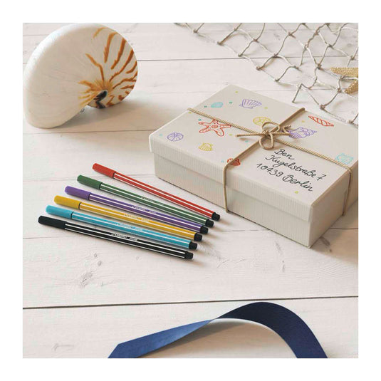 Stabilo pen 68 - viltstift - donker grijs (68 96)