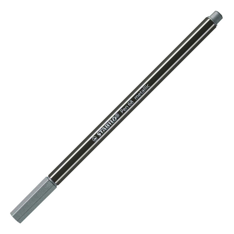 Load image into Gallery viewer, Stabilo pen 68 metallic- viltstift - zilver (68 805)
