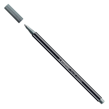 Stabilo pen 68 metallic- viltstift - zilver (68 805)