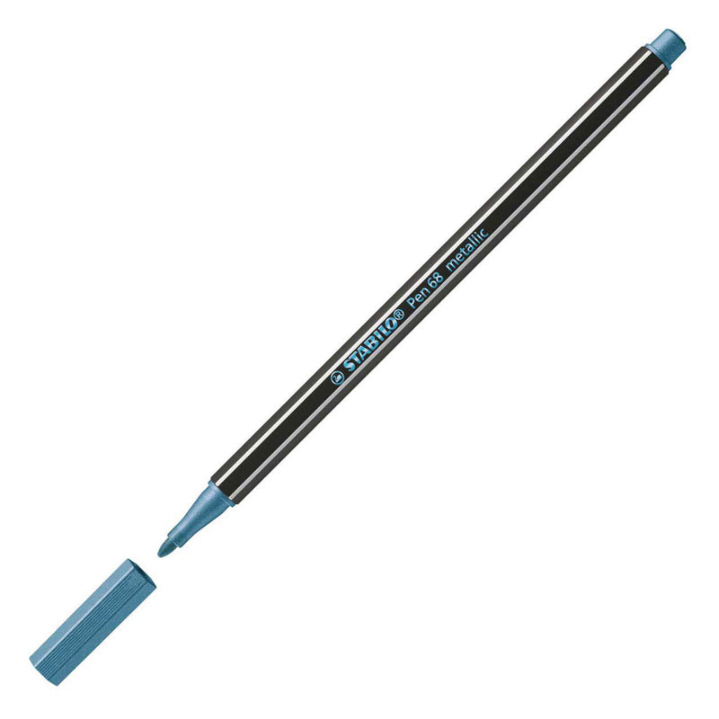 Load image into Gallery viewer, Stabilo pen 68 metallic - viltstift - blauw (68 841)
