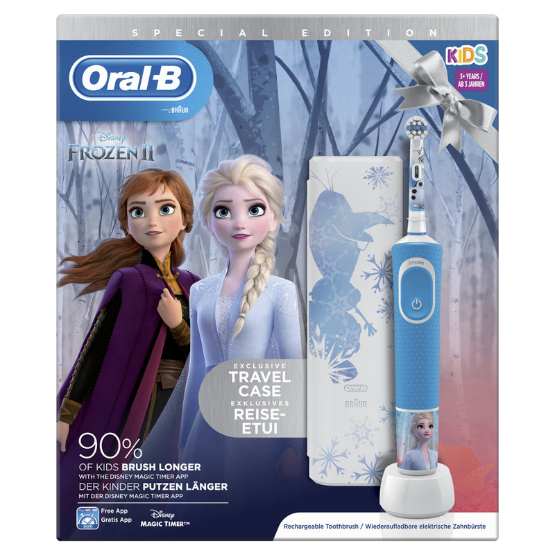 Load image into Gallery viewer, Oral-b kids disney frozen 2 elektrische tandenbostel blauw wit
