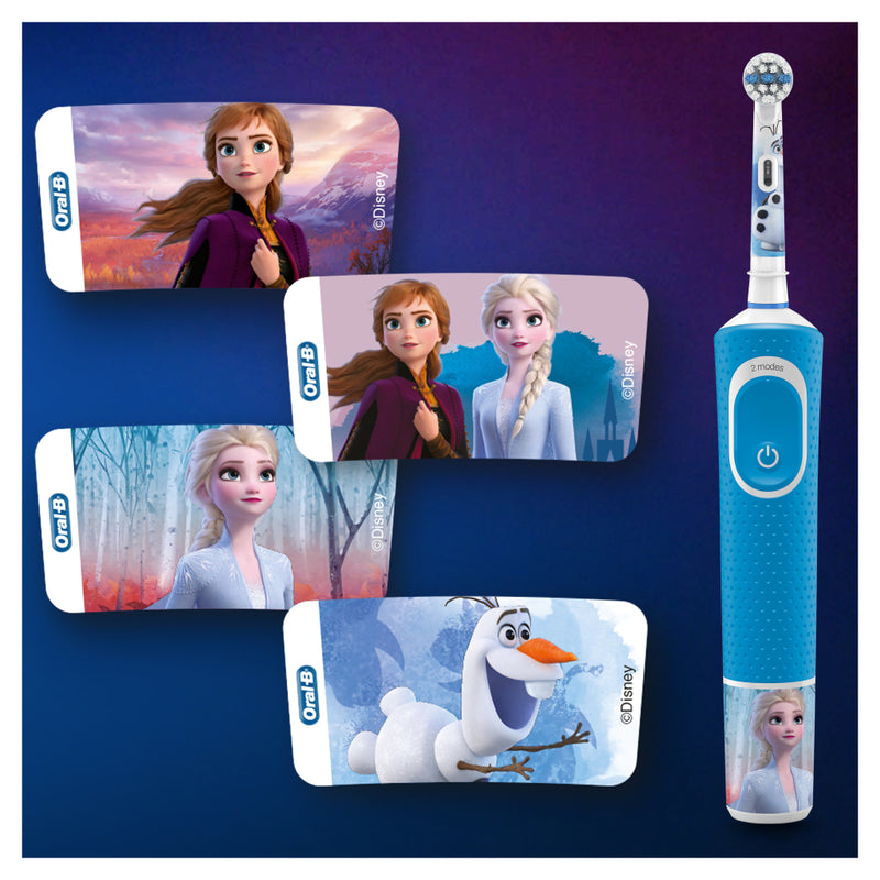 Load image into Gallery viewer, Oral-b kids disney frozen 2 elektrische tandenbostel blauw wit
