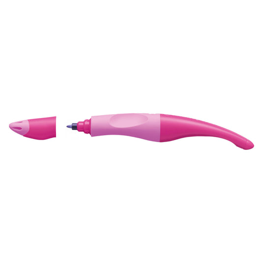 Stabilo easyoriginal - ergonomische rollerball - rechtshandig - blauwe inkt - navulbaar - roze