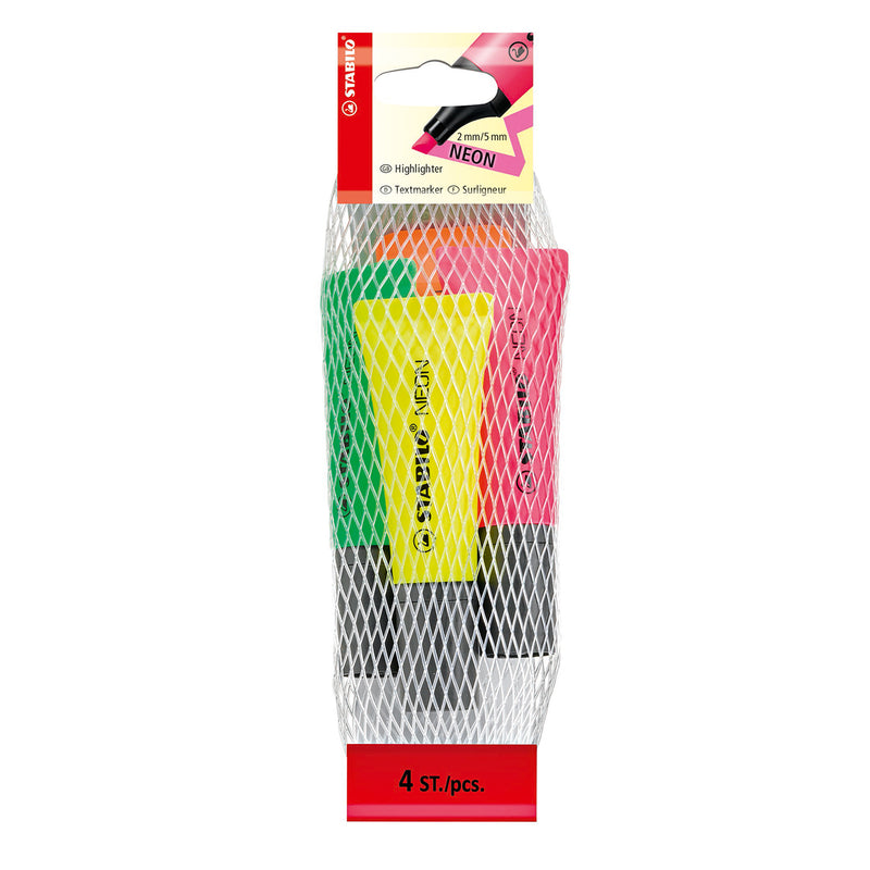 Load image into Gallery viewer, Stabilo neon - markeerstift - set met 4 stuks
