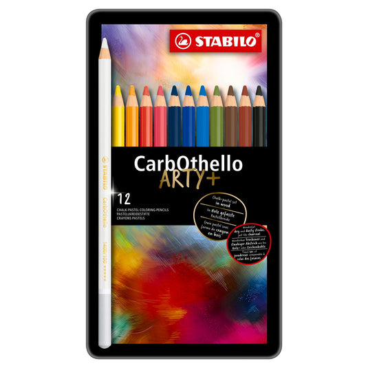 Stabilo carbothello - kalkpastel kleurpotlood - metalen set 12 st.