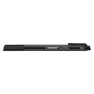 Stabilo pointmax - hardtip fineliner 0,8 mm - met nylon tip - zwart - per stuk