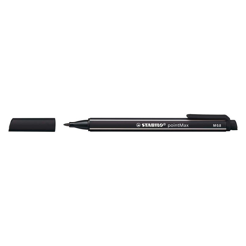 Load image into Gallery viewer, Stabilo pointmax - hardtip fineliner 0,8 mm - met nylon tip - zwart - per stuk
