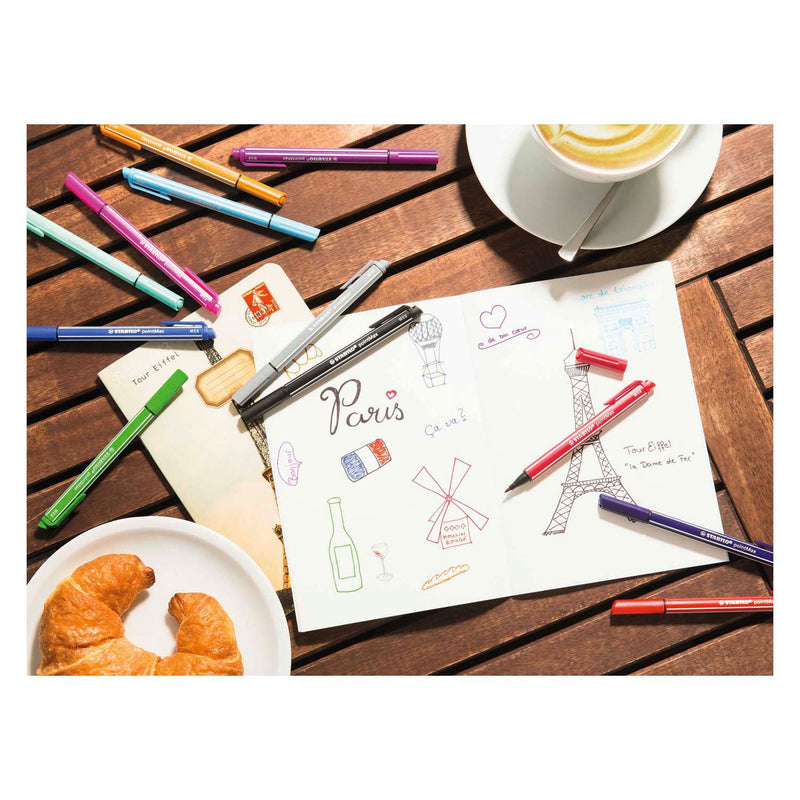 Load image into Gallery viewer, Stabilo pointmax - hardtip fineliner 0,8 mm - met nylon tip - zwart - per stuk
