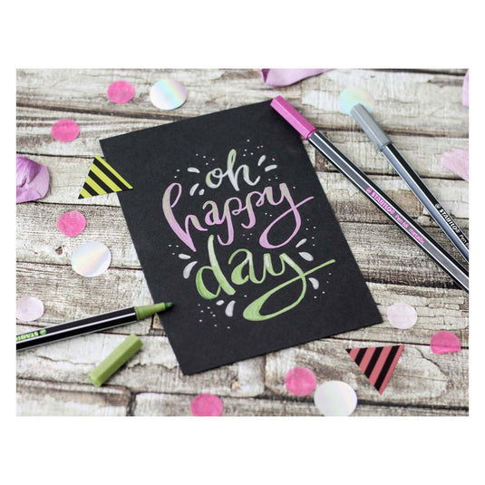 Stabilo pen 68 metallic - viltstift - metalen set met 8 stuks