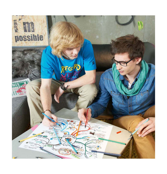 Stabilo pen 68 colorparade antraciet lichtblauw 20 kleuren