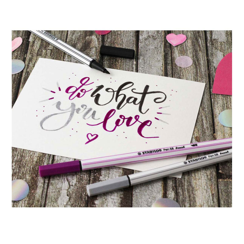 Load image into Gallery viewer, Stabilo pen 68 brush - viltstift - purper (19)
