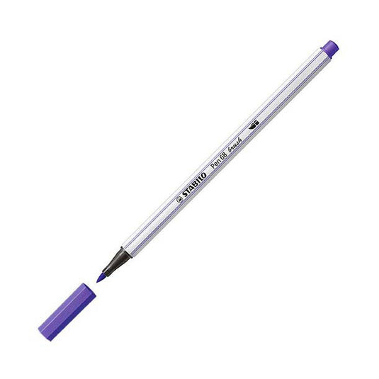 Stabilo pen 68 brush - viltstift - paars (55)