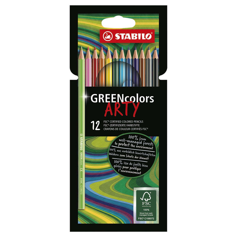 Load image into Gallery viewer, Stabilo greencolors - kleurpotloden - arty - set 12 stuks
