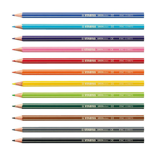 Abi stlo greencolors arty kleurpotloden etui a 12 stuks