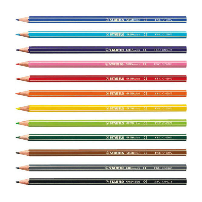 Load image into Gallery viewer, Stabilo greencolors - kleurpotloden - arty - set 12 stuks

