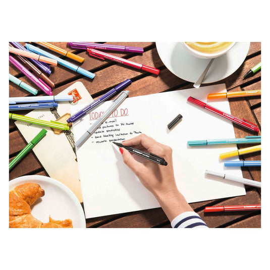 Stabilo pointmax - hardtip fineliner 0,8 mm - arty etui met 15 kleuren