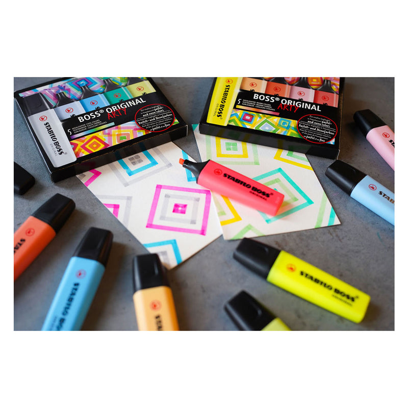 Load image into Gallery viewer, Stabilo boss original markeerstift deskset - arty 23 stuks - 9 standaard + 14 pastel kleuren

