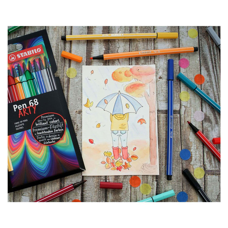 Load image into Gallery viewer, Stabilo pen 68 - viltstift - arty - set met 24 stuks
