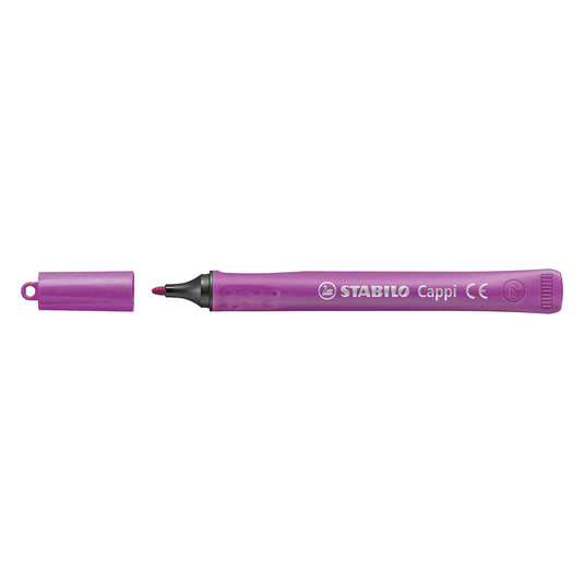 Stabilo cappi - viltstift - nooit meer je dop kwijt dankzij de dopring - arty etui met 18 kleuren