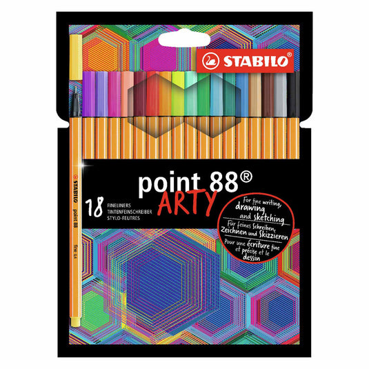 Stabilo point 88 - fineliner - arty - set met 18 stuks