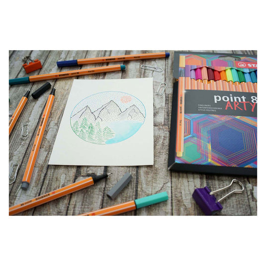 Stabilo point 88 - fineliner - arty - set met 18 stuks
