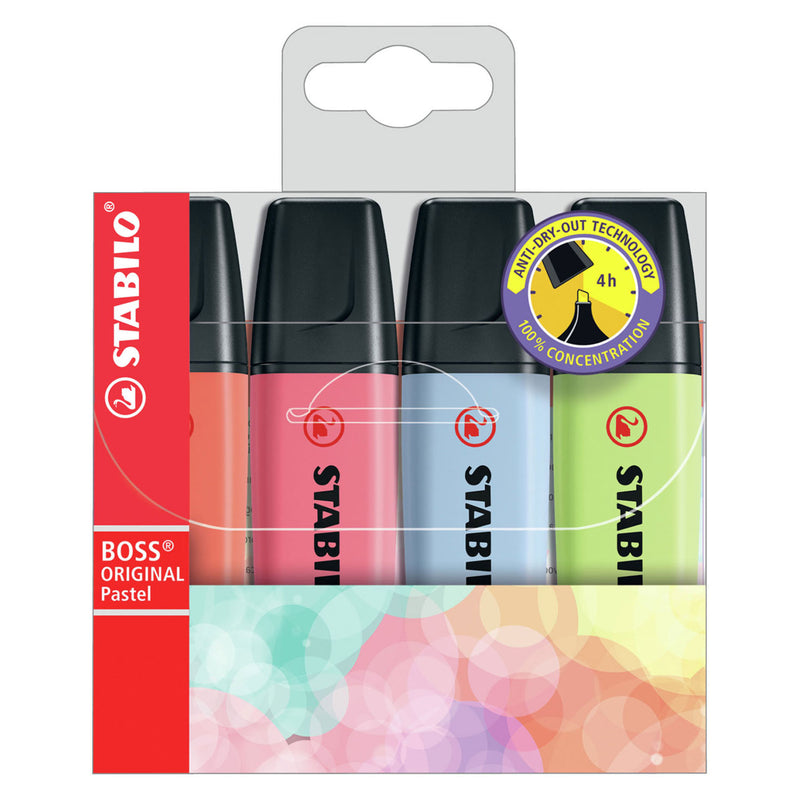 Load image into Gallery viewer, Stabilo boss original pastel - markeerstift - set 4 stuks
