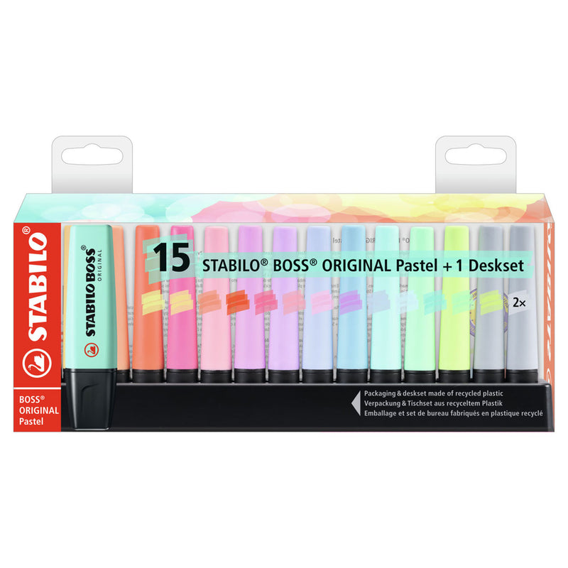 Load image into Gallery viewer, Stabilo boss original pastel - markeerstift - 15 stuks deskset

